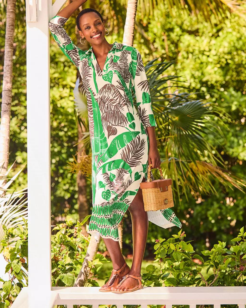 Lilly Pulitzer - UPF 50+ Mandi Midi Dress - Vanilla Spice