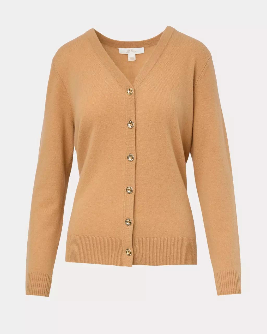 Lilly Pulitzer - Tippery Longer Length Cashmere Cardigan - Heathered Iced Latte