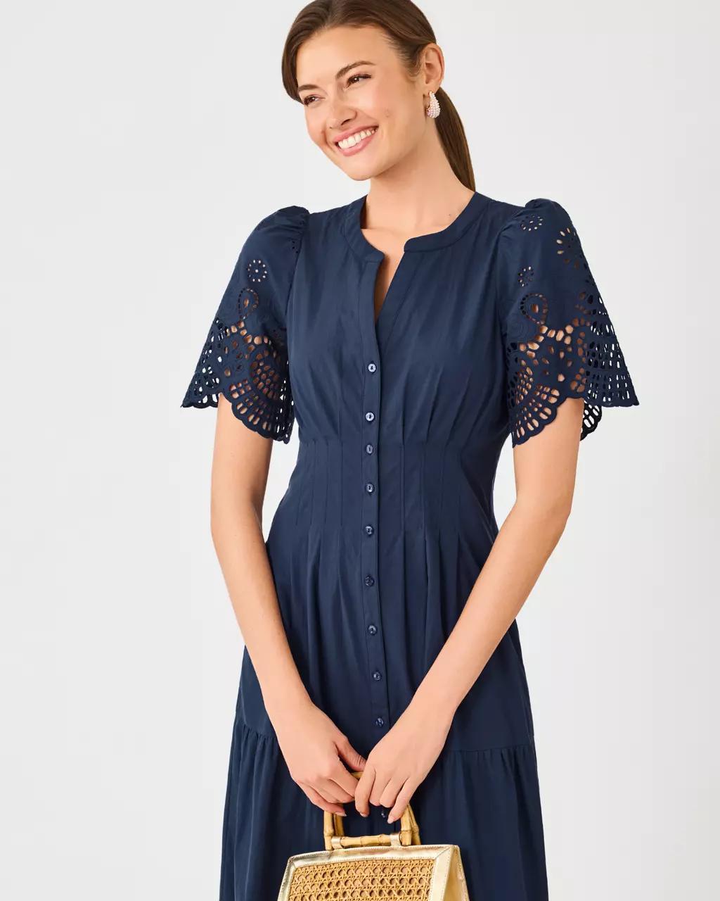 Lilly Pulitzer - Wayland Midi Dress - Low Tide Navy