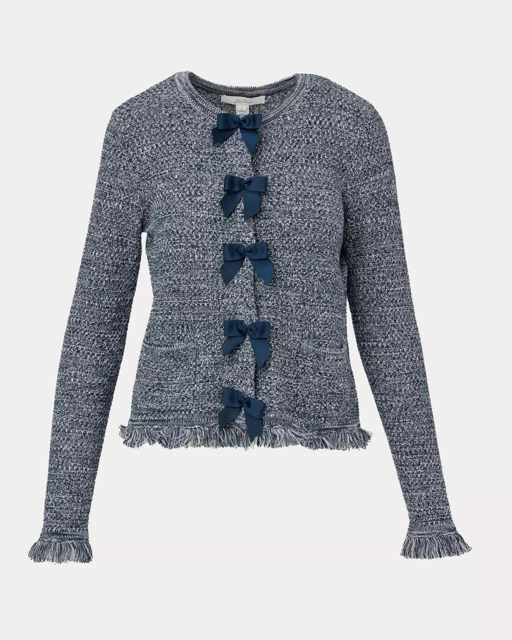 Lilly Pulitzer - Kelso Bow Cardigan - Low Tide Navy Marl
