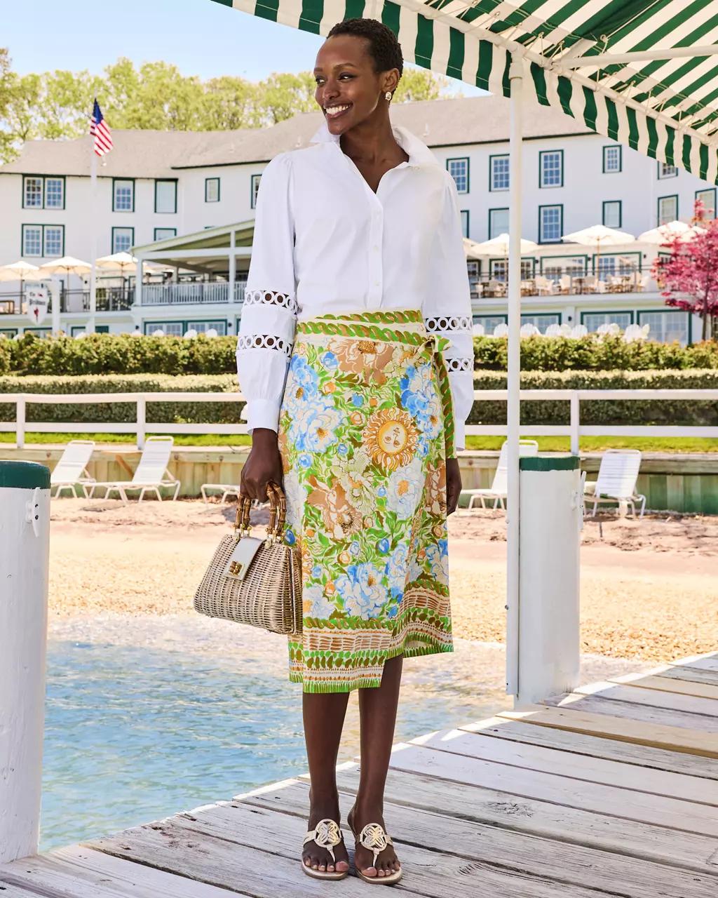 Lilly Pulitzer - Dustin Midi Skirt - Rutabaga