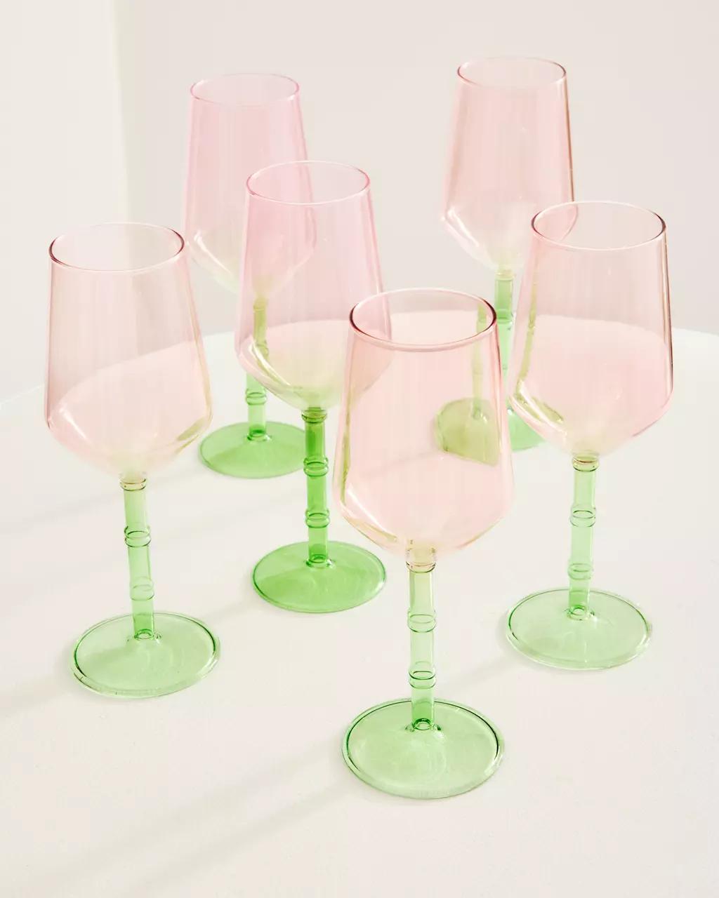 Lilly Pulitzer - Bamboo Wine Glass Set - Festival Bloom