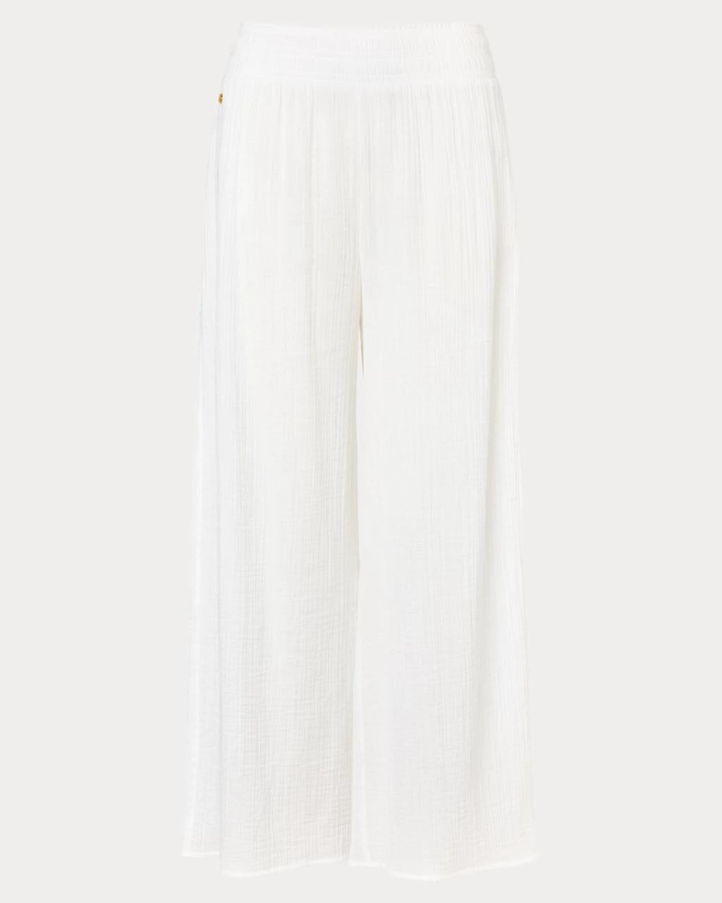 Lilly Pulitzer - 30" Enzo Cotton Cover-Up Pant - Resort White