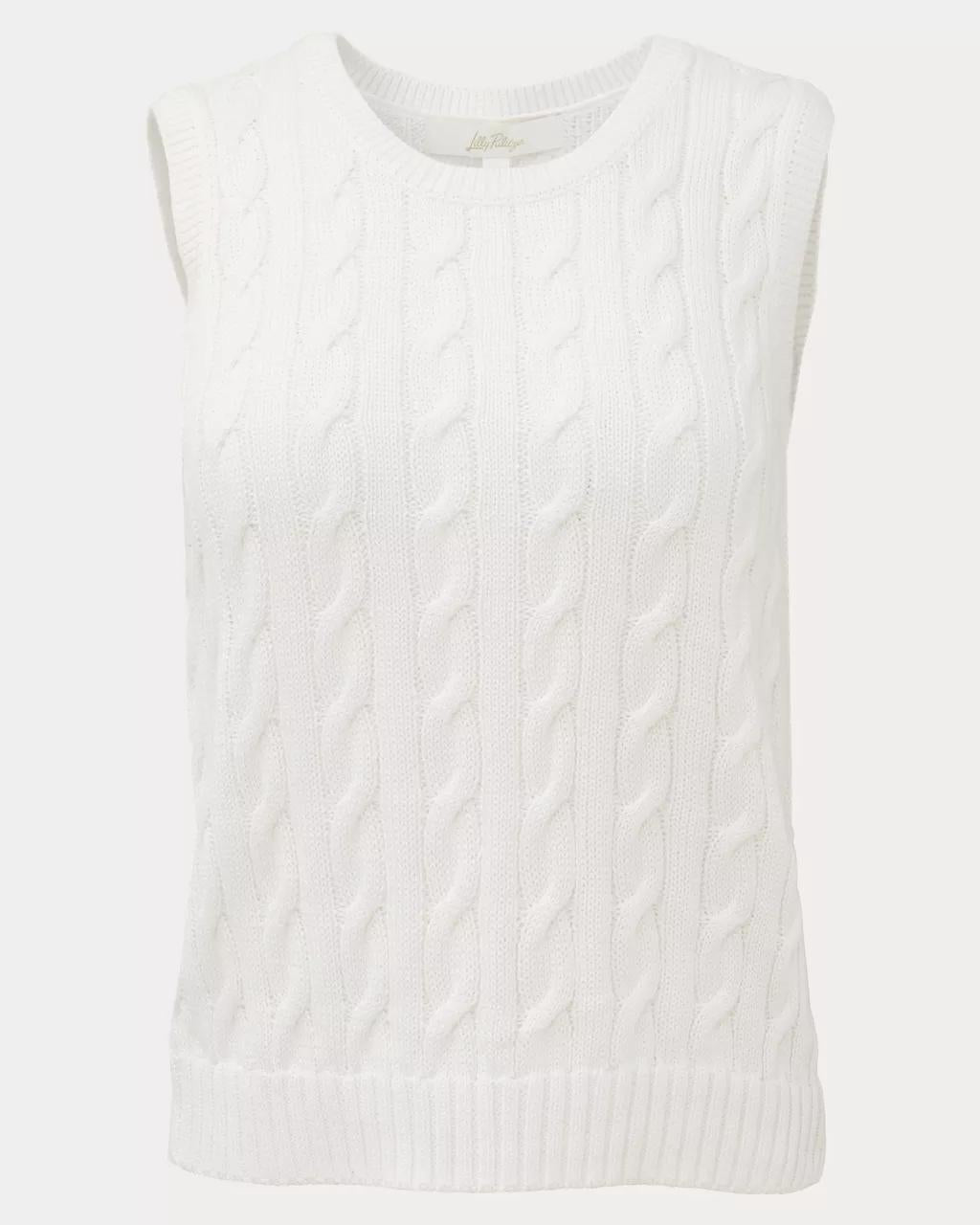 Lilly Pulitzer - Brockton Crew Neck Sweater Tank - Resort White