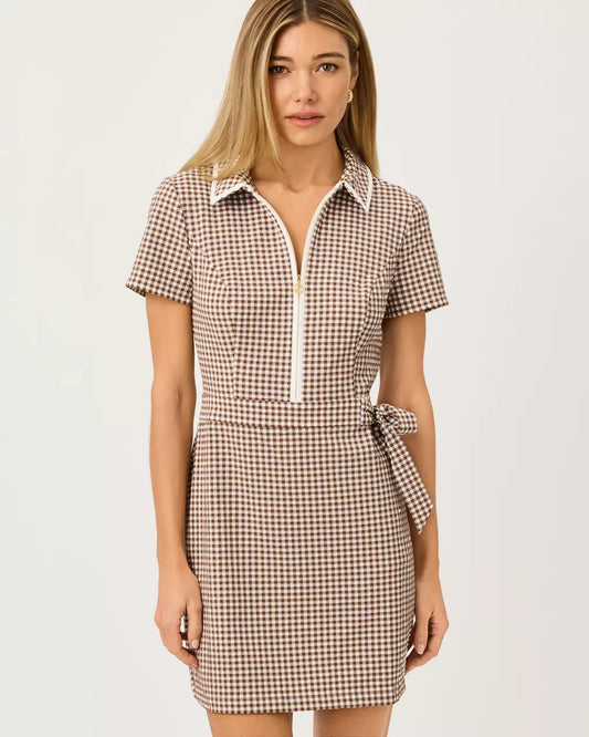 Lilly Pulitzer - UPF 50+ Luxletic Kathy Short Sleeve Tie Dress - Coco Beach