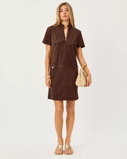 Lilly Pulitzer - Short Sleeve Knit Microsuede Rosee Dress - Coco Beach