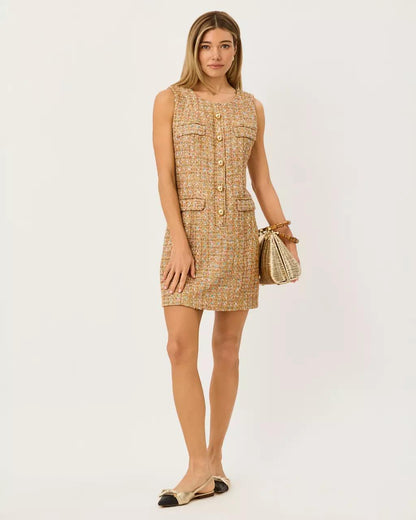 Lilly Pulitzer - Bindy Boucle Shift Romper - Iced Latte