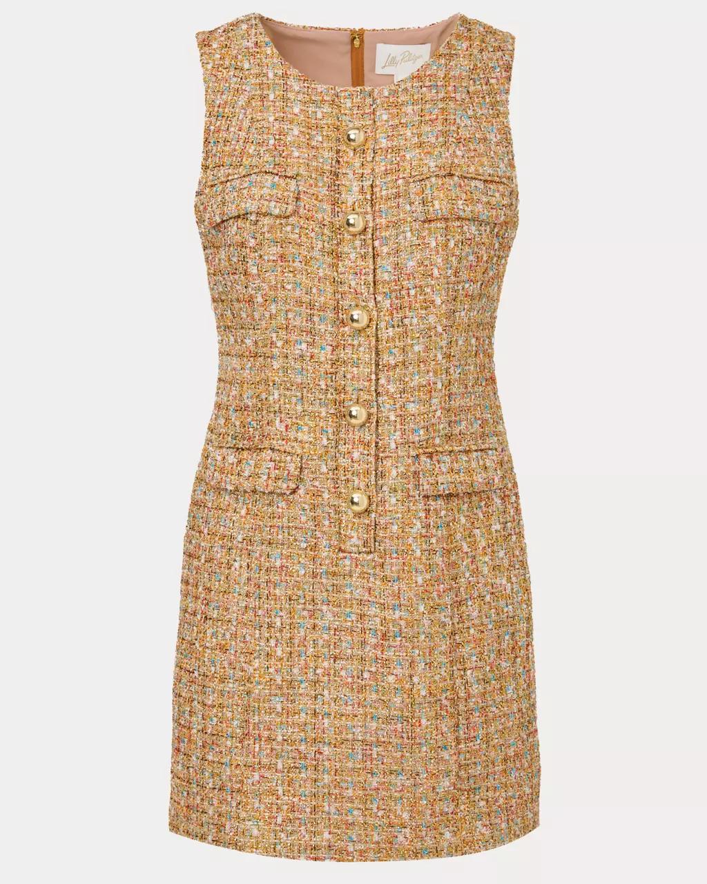 Lilly Pulitzer - Bindy Boucle Shift Romper - Iced Latte