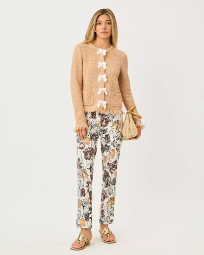Lilly Pulitzer - Kelso Bow Cardigan - Iced Latte Marl