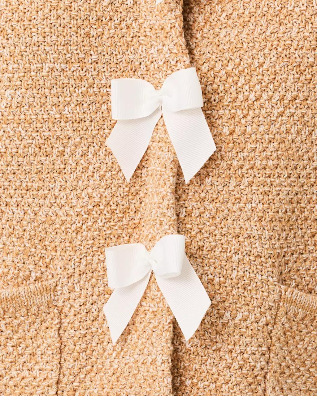 Lilly Pulitzer - Kelso Bow Cardigan - Iced Latte Marl