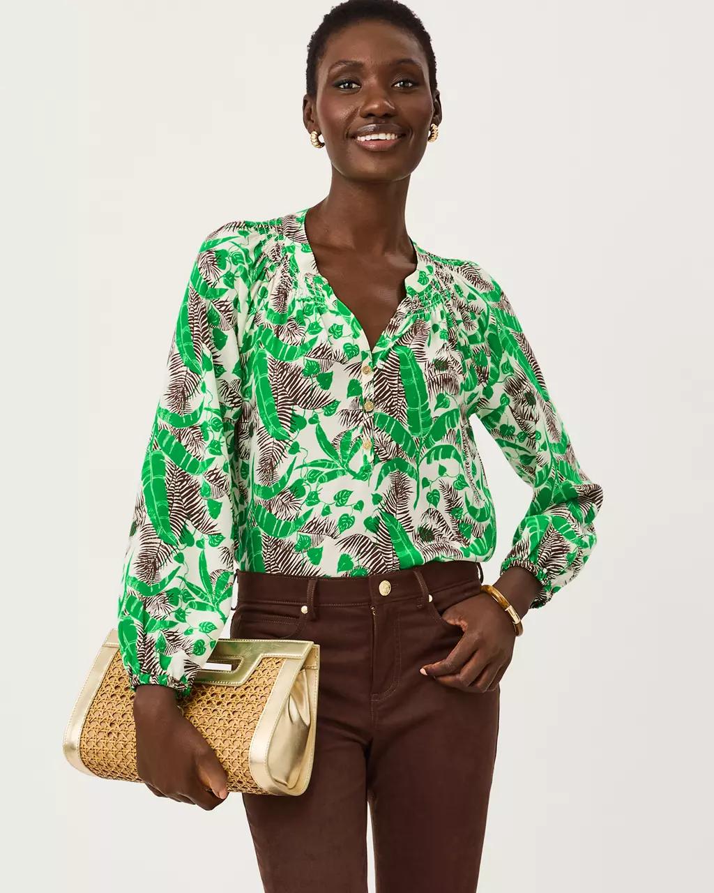 Lilly Pulitzer - Elsa Silk Top - Vanilla Spice