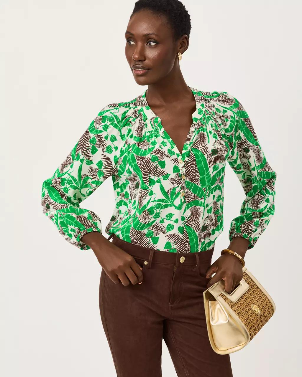 Lilly Pulitzer - Elsa Silk Top - Vanilla Spice