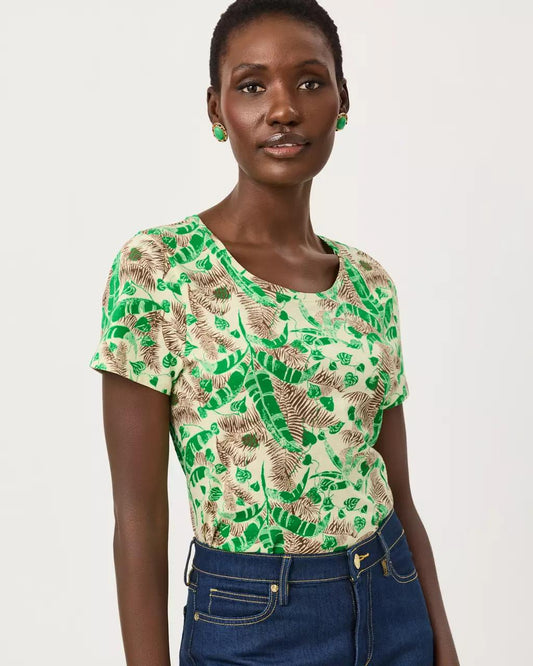 Lilly Pulitzer - Etta Scoop Neck Top - Vanilla Spice