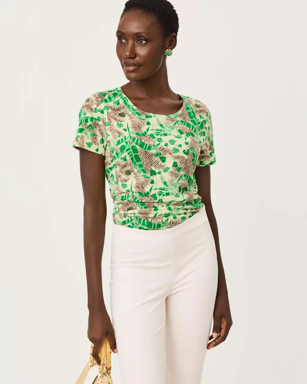 Lilly Pulitzer - Etta Scoop Neck Top - Vanilla Spice