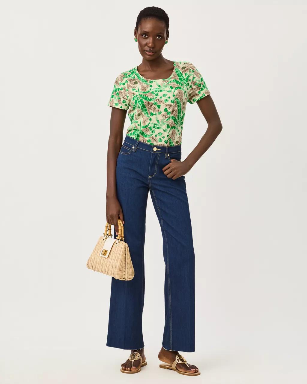 Lilly Pulitzer - Etta Scoop Neck Top - Vanilla Spice