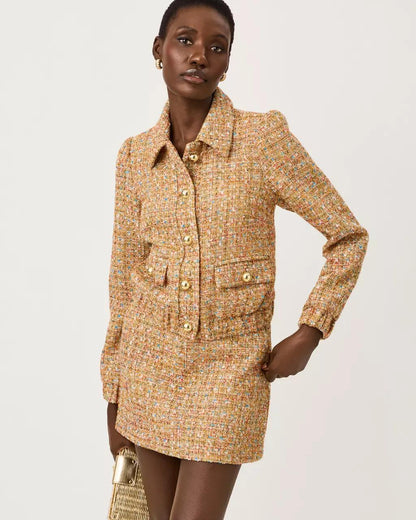 Lilly Pulitzer - Gwynnie Boucle Jacket - Iced Latte