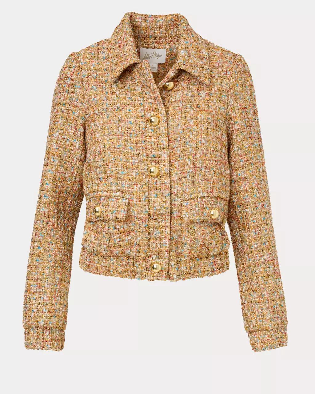 Lilly Pulitzer - Gwynnie Boucle Jacket - Iced Latte