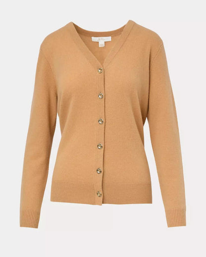 Lilly Pulitzer - Tippery Longer Length Cashmere Cardigan - Heathered Iced Latte