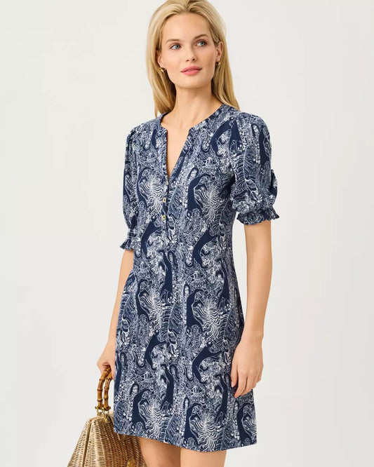 Lilly Pulitzer - Delsie Dress - Low Tide Navy