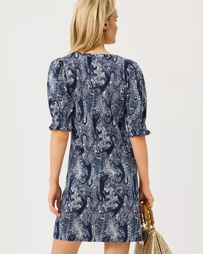 Lilly Pulitzer - Delsie Dress - Low Tide Navy