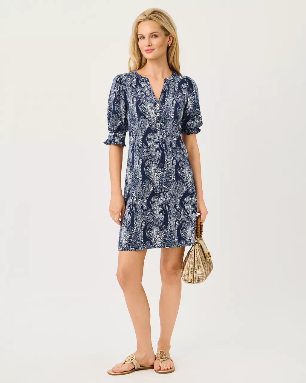 Lilly Pulitzer - Delsie Dress - Low Tide Navy