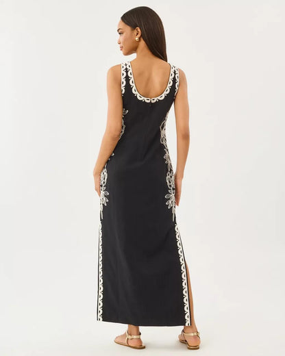 Lilly Pulitzer - Messina Maxi Shift Dress - Noir