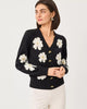 Black Big Lillys Flower Embroidery