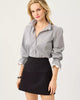Noir Mirror Shirting Stripe