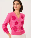 Pink Aster Big Lillys Flower Embroidery