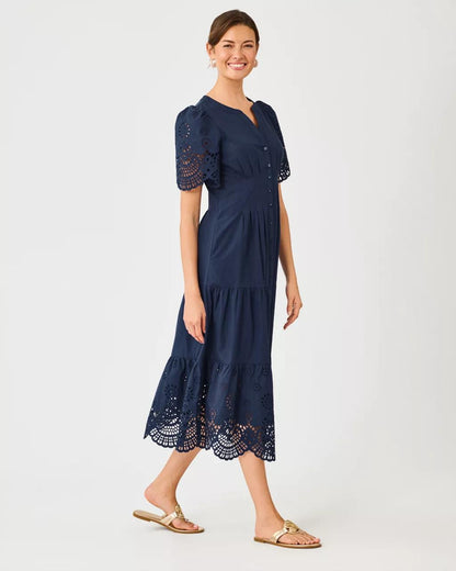 Lilly Pulitzer - Wayland Midi Dress - Low Tide Navy