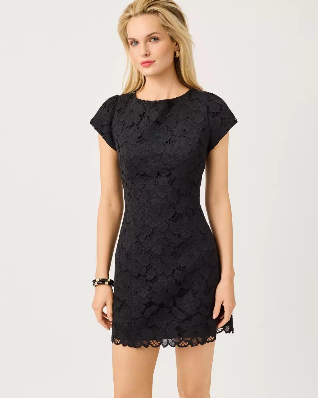 Lilly Pulitzer - Jules Short Sleeve Romper - Noir
