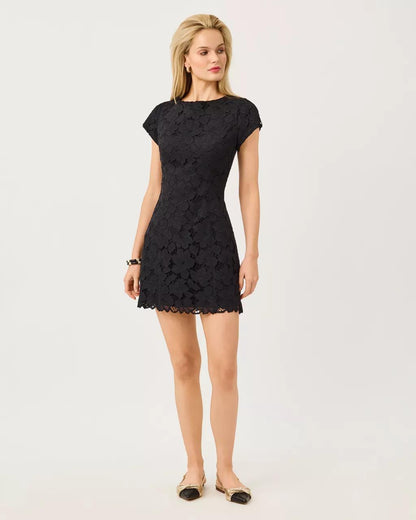 Lilly Pulitzer - Jules Short Sleeve Romper - Noir