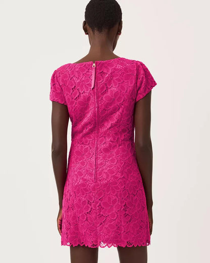 Lilly Pulitzer - Jules Short Sleeve Romper - Berry Bouquet