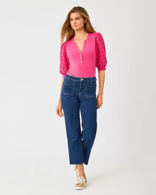 Lilly Pulitzer - 27" Harleen High Rise Crop Jean - Medium Wash