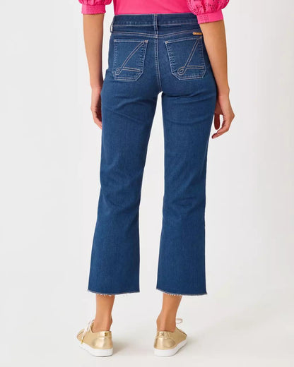 Lilly Pulitzer - 27" Harleen High Rise Crop Jean - Medium Wash