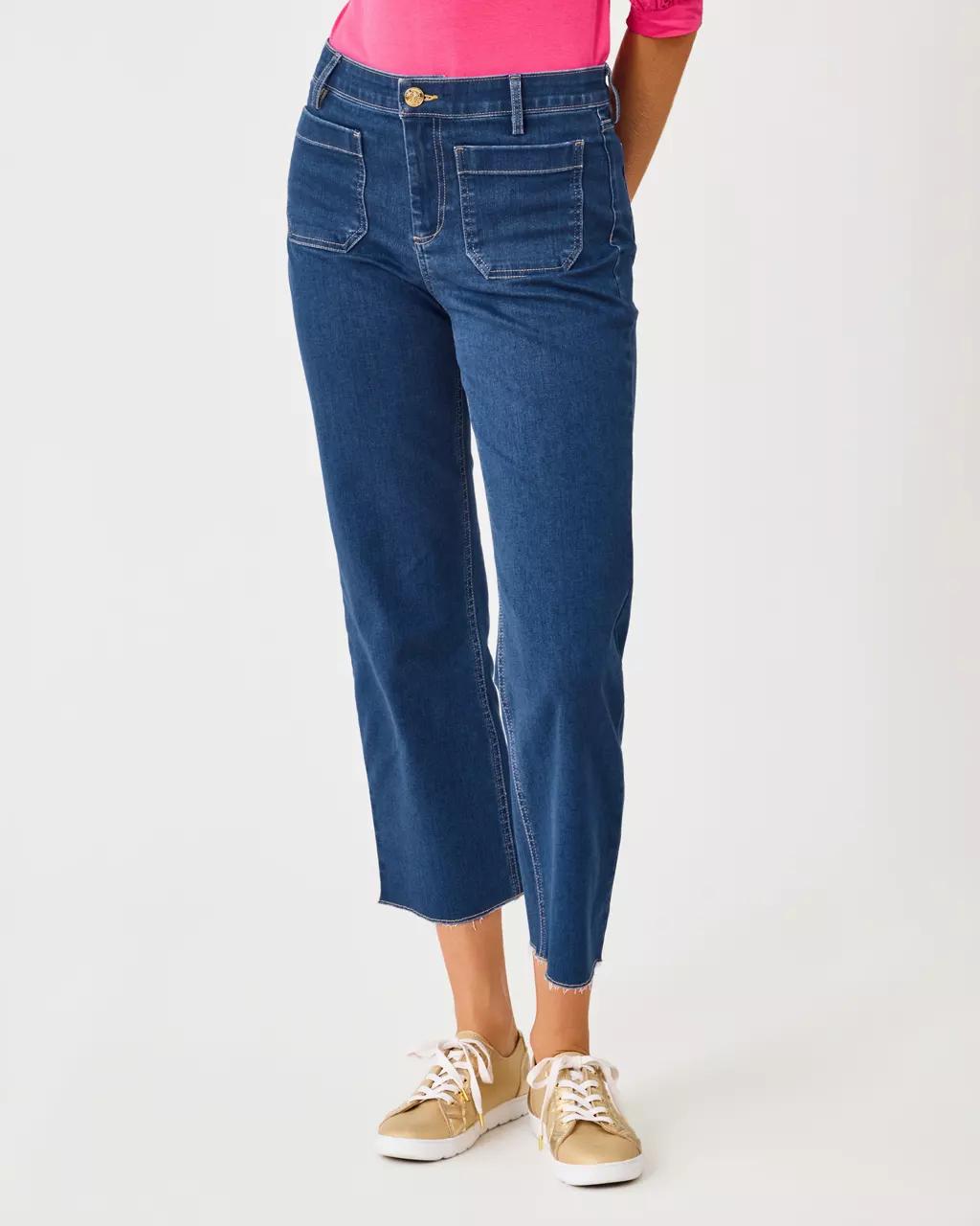 Lilly Pulitzer - 27" Harleen High Rise Crop Jean - Medium Wash