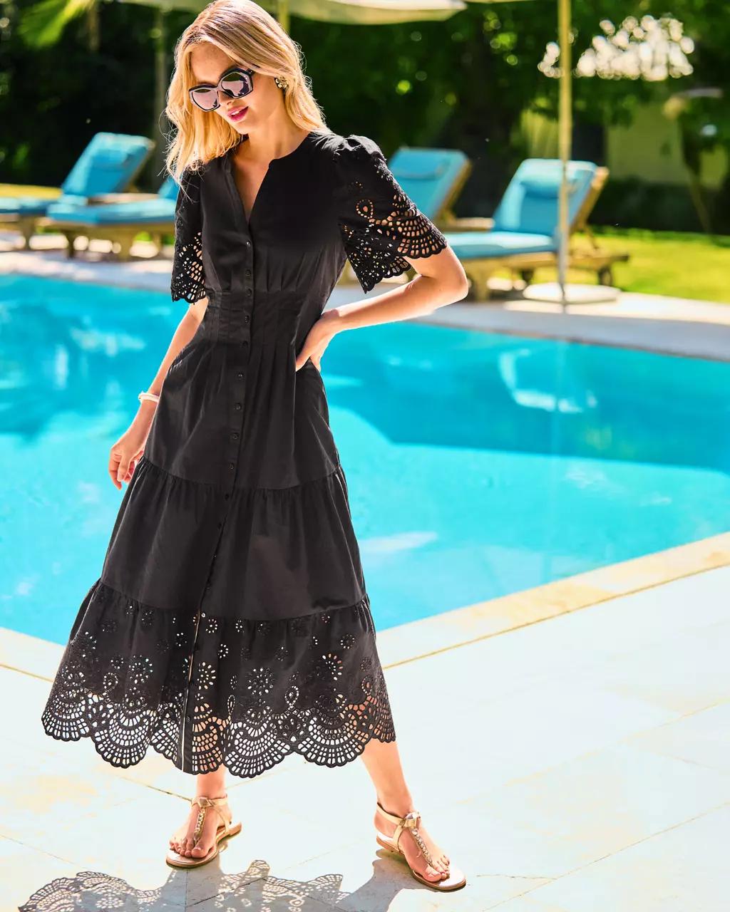 Lilly Pulitzer - Wayland Midi Dress - Noir