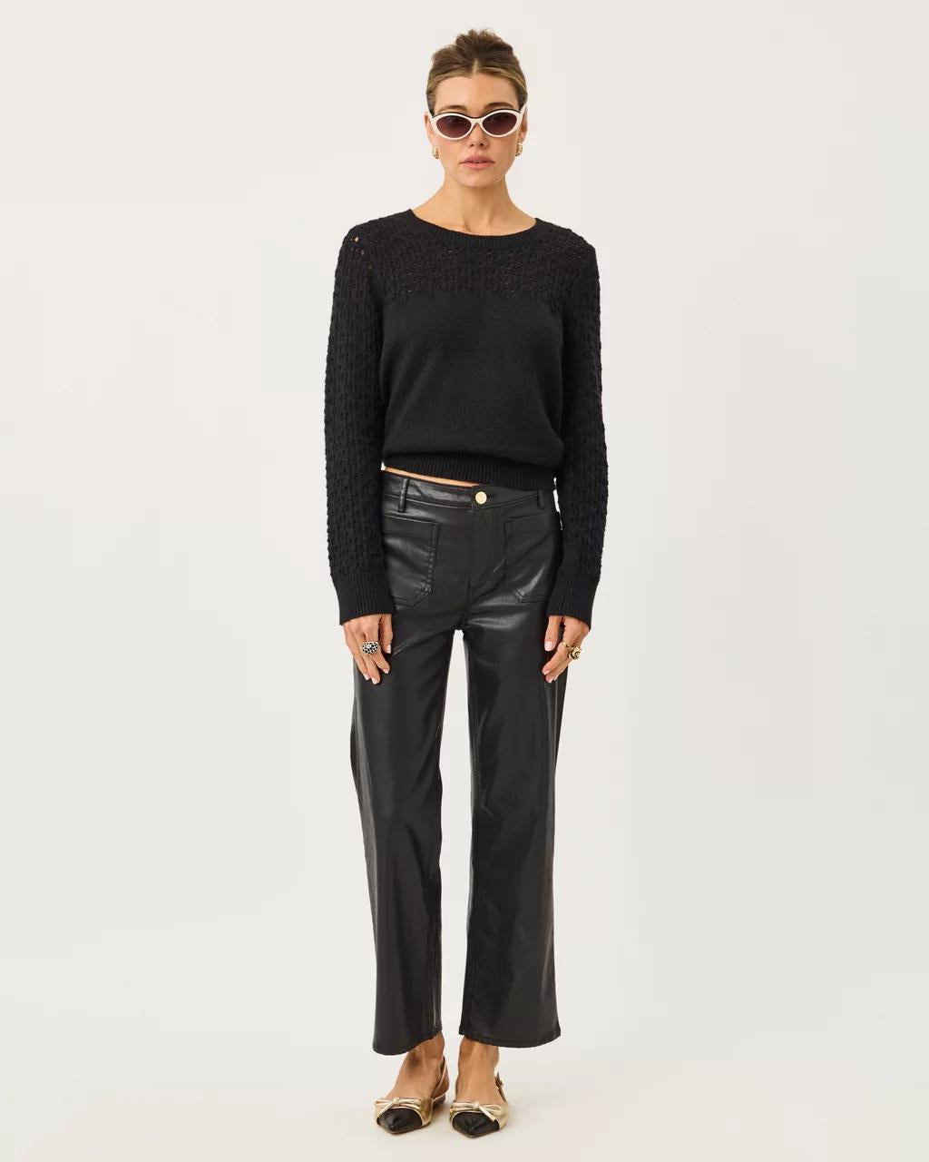 Lilly Pulitzer - 27" Harleen High Rise Coated Jean - Noir