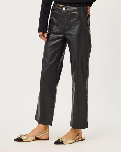 Lilly Pulitzer - 27" Harleen High Rise Coated Jean - Noir