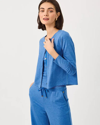 Lilly Pulitzer - UPF 50+ Kai Cardigan - Heathered Merriweather Blue