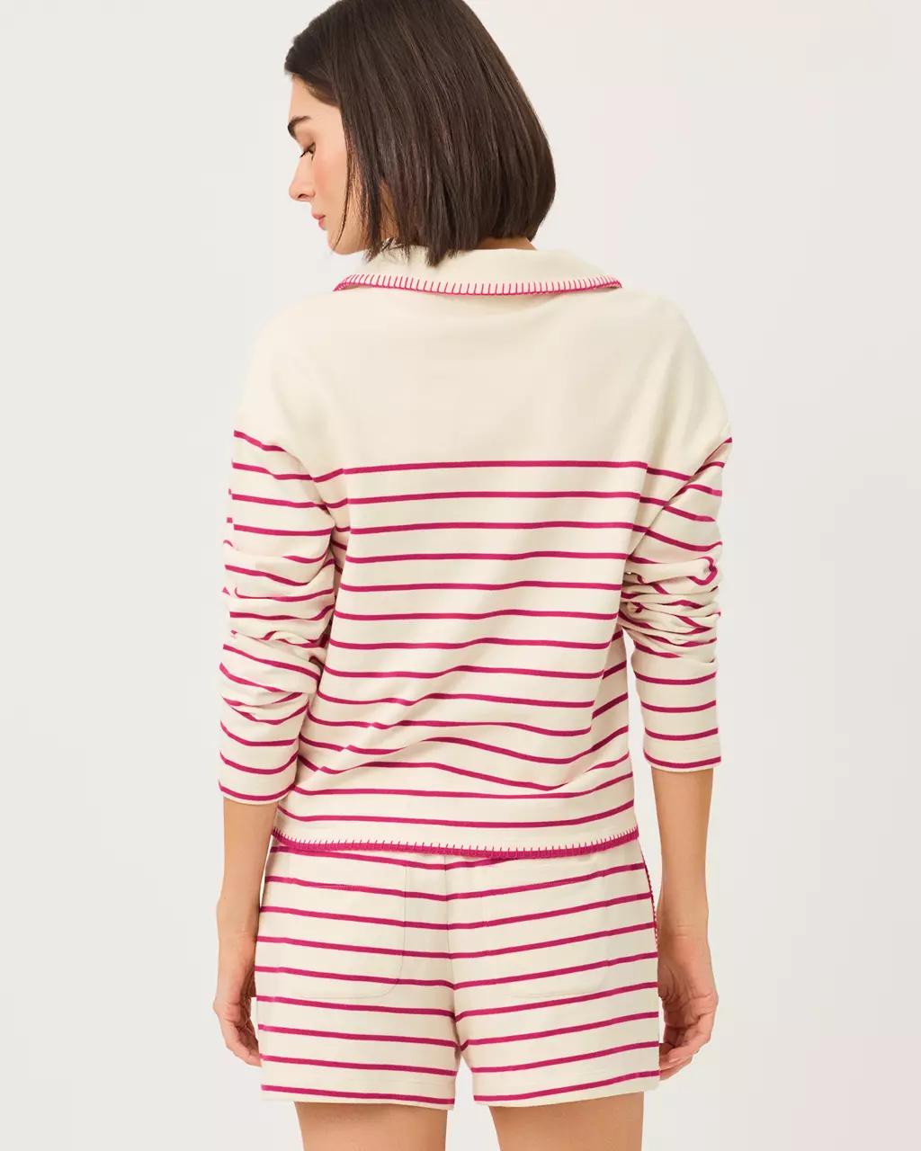 Lilly Pulitzer - Corvaya Terry Pullover - Berry Bouquet