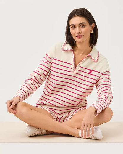Lilly Pulitzer - Corvaya Terry Pullover - Berry Bouquet