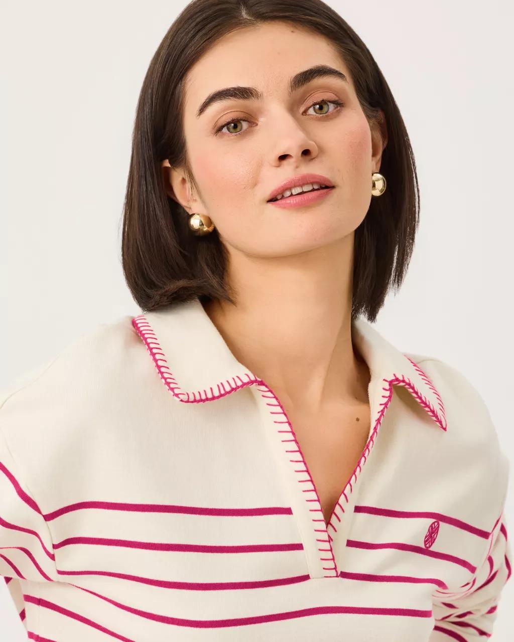 Lilly Pulitzer - Corvaya Terry Pullover - Berry Bouquet