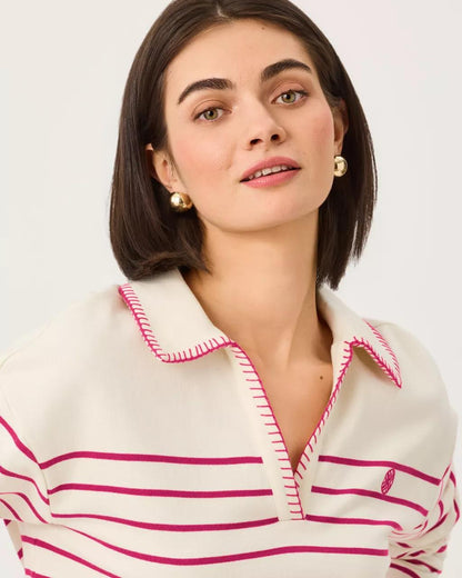 Lilly Pulitzer - Corvaya Terry Pullover - Berry Bouquet