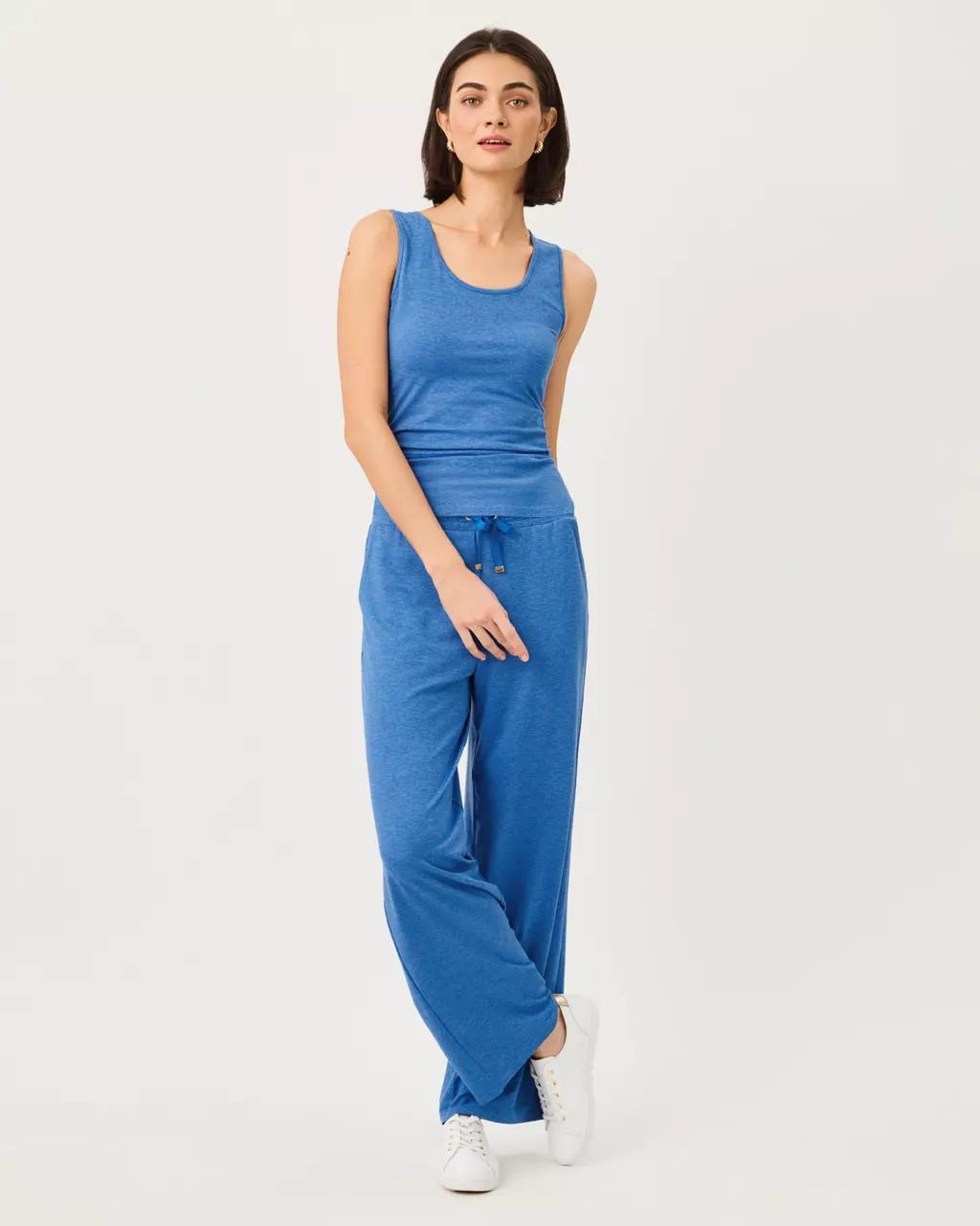 Lilly Pulitzer - Marsaille Scoop Neck Tank - Heathered Merriweather Blue