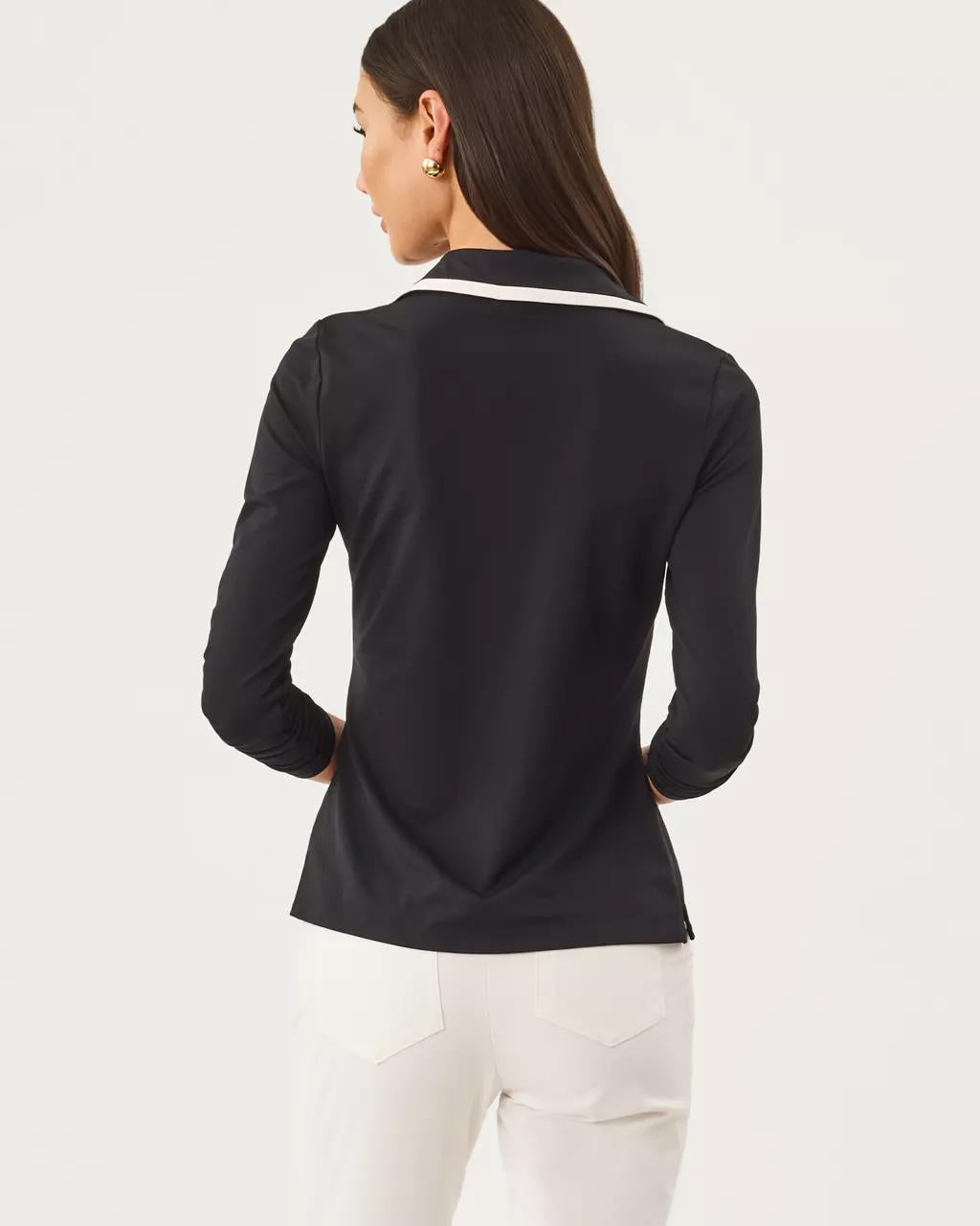 Lilly Pulitzer - UPF 50+ Luxletic Frida Half Zip Polo - Noir