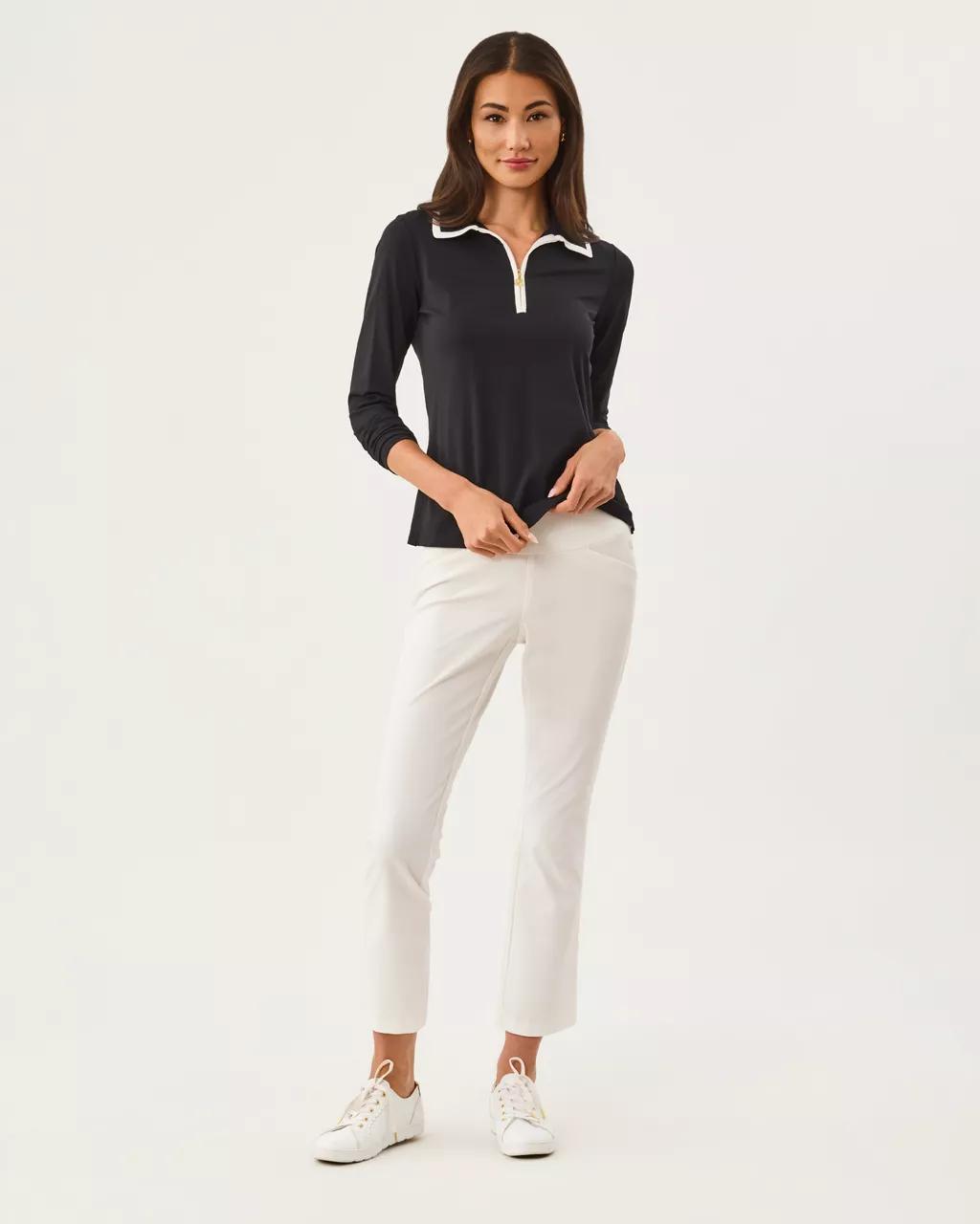Lilly Pulitzer - UPF 50+ Luxletic Frida Half Zip Polo - Noir