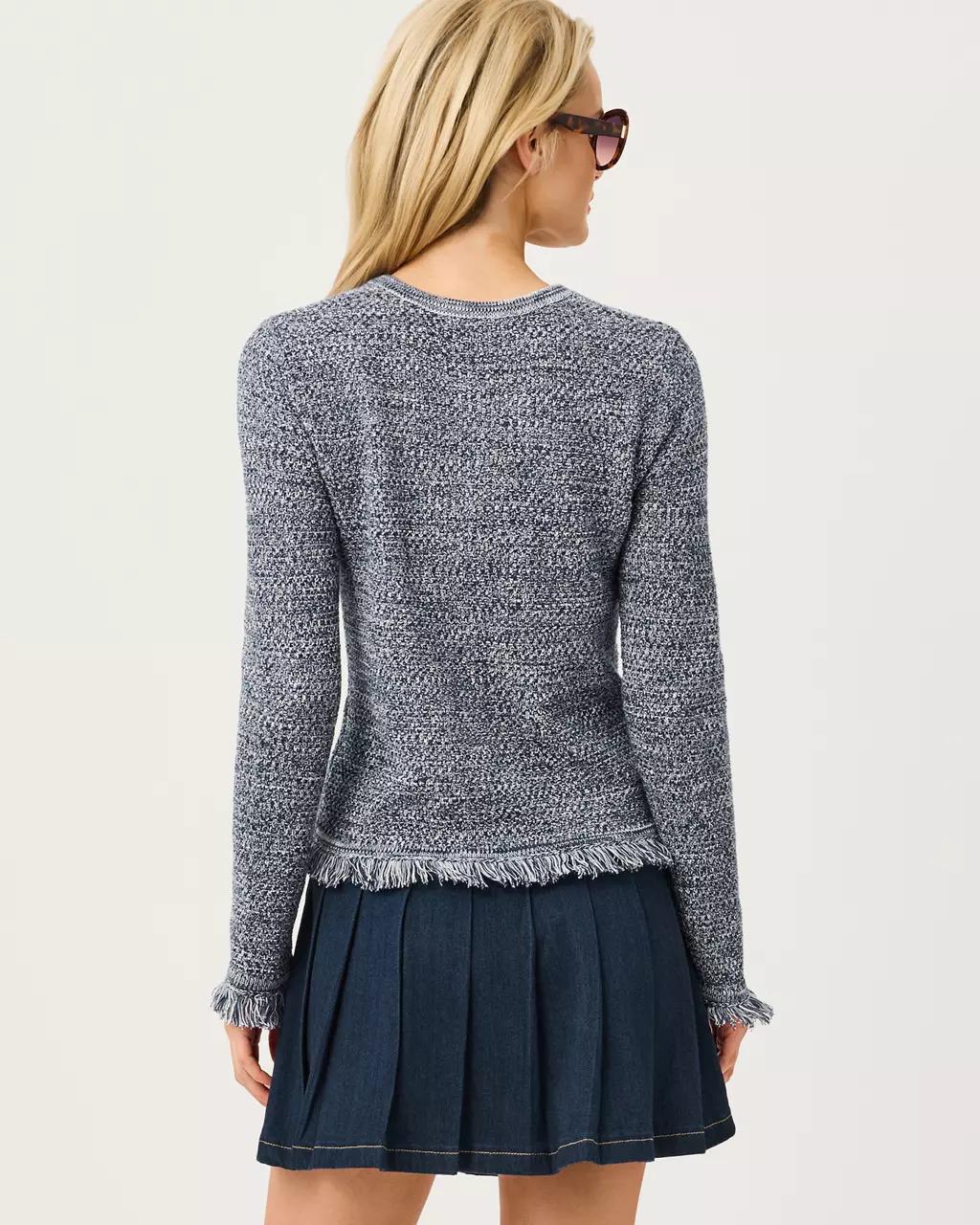 Lilly Pulitzer - Kelso Bow Cardigan - Low Tide Navy Marl