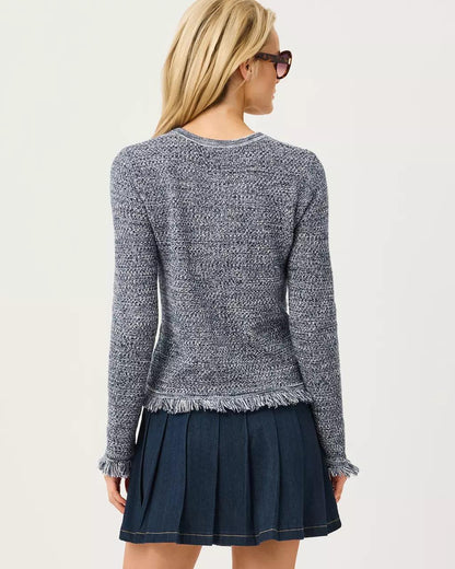 Lilly Pulitzer - Kelso Bow Cardigan - Low Tide Navy Marl