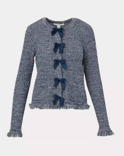 Lilly Pulitzer - Kelso Bow Cardigan - Low Tide Navy Marl